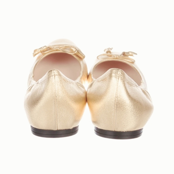 Prada Logo Metallic Flats - Picture 4 of 6